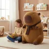 Mascotte grande peluche giocattolo capibara con sciarpa 100 Anteprima dell’immagine prodotto 3