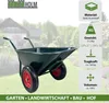 2-Rad-Schubkarre 100 Liter 160 kg Tragkraft Kunststoffwanne Produktbild-Vorschau 3