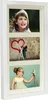 A white multi-photo frame with three inserted pictures of children. Náhled obrázku produktu