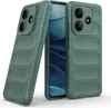 Two green phone cases are shown, one in the foreground and one slightly behind it, with a phone visible between them. Produktbild-Vorschau