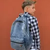 Hellblau Vintage Jeansrucksack für Jugendliche, marmoriert, Produktbild-Vorschau 11