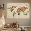 MuchoWow® Poster Weltkarte - Papyrus - Pflanzen 180x120 cm Produktbild-Vorschau 6