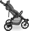 A gray sport stroller is shown from the side against a white background. Náhľad obrázku produktu