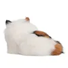 A plush cat toy seen from the back, lying down. Náhľad obrázku produktu