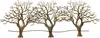 Three bare trees with intricate branches are arranged horizontally against a white background. Produktbild-Vorschau