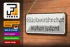 Blechschild Spruch 27x10cm Glückssträhnchen stehen jedem Produktbild-Vorschau 3