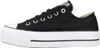 A side view of a black Converse Chuck Taylor All Star Lift Ox platform sneaker. Voir les images du produit