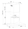 Amica - KH 17804 S - Kaminhaube - 90 cm Produktbild-Vorschau 2