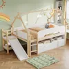 Merax Etagenbett 90x200cm mit Dachrahmen, Hochbett mit Produktbild-Vorschau 2