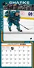Turner San Jose Sharks NHL 30,5 x 30,5 cm Team Wandkalender Produktbild-Vorschau 3