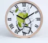 Holzuhr 30fi cm wanduhr - schwarze Spitzen - Kalk Eis Produktbild-Vorschau 1