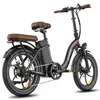 A studio shot of a black folding electric bicycle against a white background. Produktbild-Vorschau