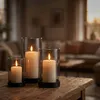 Zestaw 6 lamp wiatrowych Relaxdays, szkło dymione z Podgląd zdjęcia produktu 3