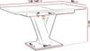 A line drawing of a table with dimensions indicated by red lines and text. Anteprima dell’immagine prodotto