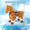 PonyCycle modèle Y Cheval à bascule mécanique marron clair Voir les images du produit 8