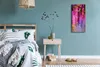 Leinwand Uhr Küche Wohnzimmer Bild 30x60 Abstrakte lila Produktbild-Vorschau 4
