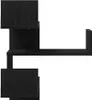 A black wooden shelf unit against a white background. Náhled obrázku produktu