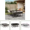 The Living Store 7-tlg. Garten-Essgruppe mit Kissen Braun Produktbild-Vorschau 1