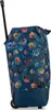 A floral patterned shopping roller bag with a telescopic handle and wheels. Produktbild-Vorschau