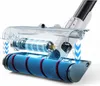 A cutaway view of a cordless vacuum cleaner's brush head, showing its internal components and how it functions. Produktbild-Vorschau
