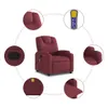 vidaXL Massagesessel Weinrot Stoff Produktbild-Vorschau 8