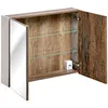 Spiegelschrank 80cm mit LED PUEBLA-56-TAUPE in taupe mit Produktbild-Vorschau 3