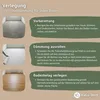An instructional graphic showing the steps for laying sound insulation for floors. Produktbild-Vorschau