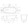 Mai & Mai freistehende Acryl-Badewanne Oval Standbadewanne Produktbild-Vorschau 7