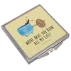 Mr. & Mrs. Panda Handspiegel Kaffee Bohne - Gelb Pastell - Produktbild-Vorschau 2