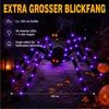 Halloween Deko Riesenspinne XXL 150cm, LED Spinne mit roten Produktbild-Vorschau 3