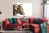 MuchoWow® Poster Schottischer Highlander - Rosen - Rosa - Produktbild-Vorschau 2