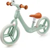 A mint green balance bike with orange handlebars and seat, shown against a white background. Produktbild-Vorschau