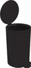 A black pedal bin with its lid open, shown against a white background. Náhľad obrázku produktu