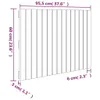 Wand-Kopfteil Schwarz 95,5x3x60 cm Massivholz Kiefer Produktbild-Vorschau 8