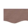 A close-up of a brown awning valance with a white trim along the bottom edge. Produktbild-Vorschau
