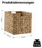 Wiltec Korb aus Wasserhyazinthe 26 x 26 x 26 cm, Produktbild-Vorschau 3