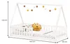 Hausbett NICOLAS 90 x 200 cm weiß -  bodentiefes Kinderbett Produktbild-Vorschau 5