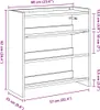 vidaXL Botník Artisan dub 60x25x62 cm Materiál na bázi Náhled obrázku produktu 8