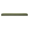 A long, rectangular ottoman or bench with rounded edges, upholstered in a soft, green velvet fabric, presented against a plain white background. Podgląd zdjęcia produktu