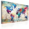 Italienischer Leinwand Leinwandbild - World Map: Colourful Produktbild-Vorschau 2