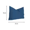 Kissenbezug 30x50 cm blau Struktur Leinenoptik Kissenhülle Produktbild-Vorschau 3
