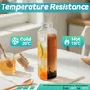 XMTECH 550 ml Glastrinkflasche mit Holzdeckel, grauem Produktbild-Vorschau 4
