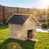 PawHut Entenstall aus Holz Entenhaus mit Kippdach Produktbild-Vorschau 2