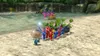 A character from Pikmin 3 Deluxe is leading a group of Pikmin through a natural environment. Produktbild-Vorschau