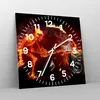 Wanduhr - Quadrat - Glasuhr - Feuer Instrument Skelett - Produktbild-Vorschau 4