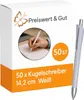 Kugelschreiber Weiß – Schreibstifte aus Kunststoff – für Produktbild-Vorschau 1