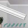HEXIMO Deckenleisten modern XPS Styropor weiß, 2 Meter Produktbild-Vorschau 1