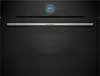 A close-up front view of a black built-in oven with a silver handle and a digital display. Anteprima dell’immagine prodotto