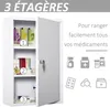 kleankin Armoire à Pharmacie 2 étagères 3 Niveaux Voir les images du produit 4