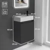 Alpenberger Gäste WC Waschbecken mit Unterschrank 45 cm | Produktbild-Vorschau 6